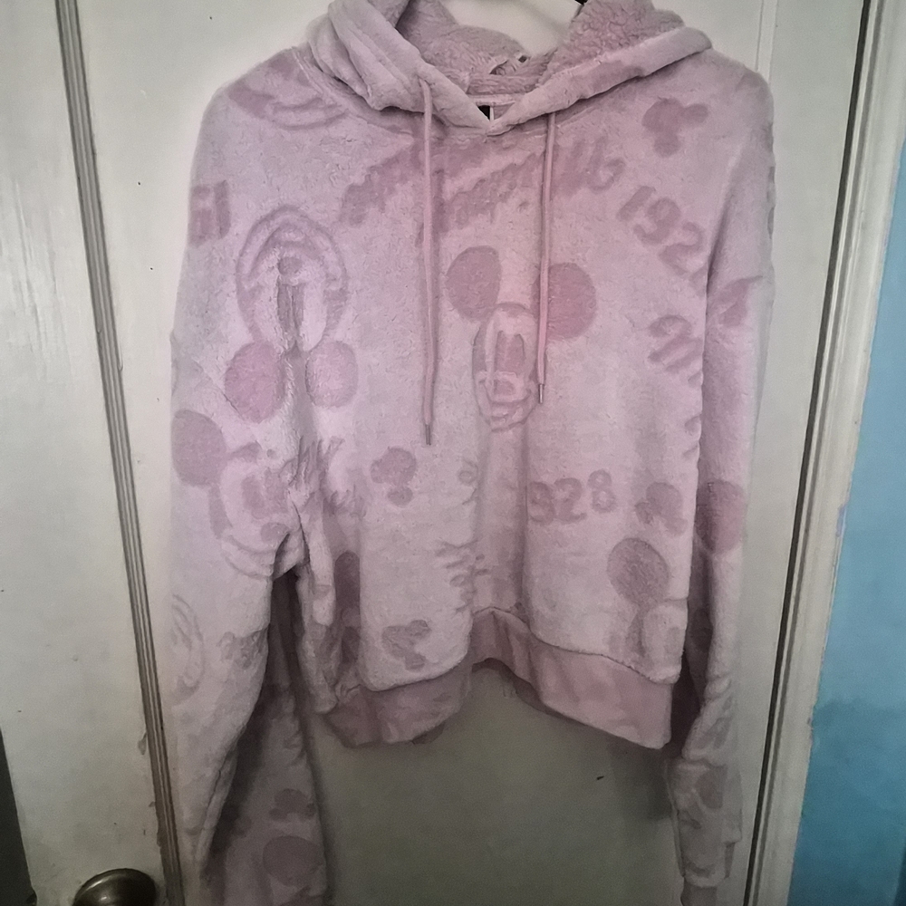Disney Pink Plush Mickey Hoodie